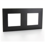 Plaque double horizontale - Entraxe 71mm - Valena Next - Noir - Legrand