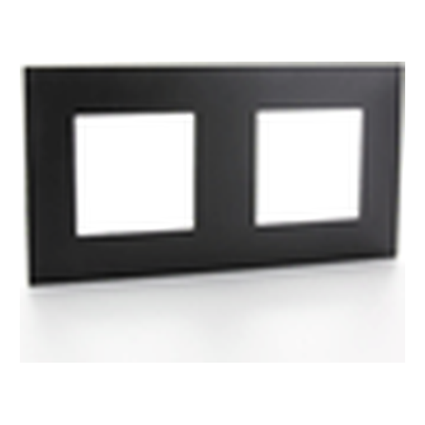 [LEG741152] Plaque double horizontale - Entraxe 71mm - Valena Next - Noir - Legrand