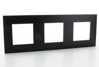 Plaque triple horizontale - Entraxe 71mm - Valena Next - Noir - Legrand