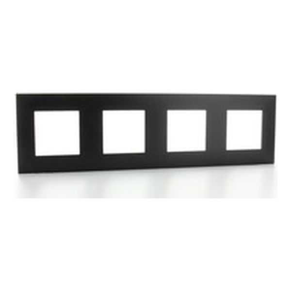 [LEG741154] Plaque quadruple horizontale - Entraxe 71mm - Valena Next - Noir - Legrand