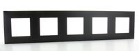 Plaque quintuple horizontale - Entraxe 71mm - Valena Next - Noir - Legrand