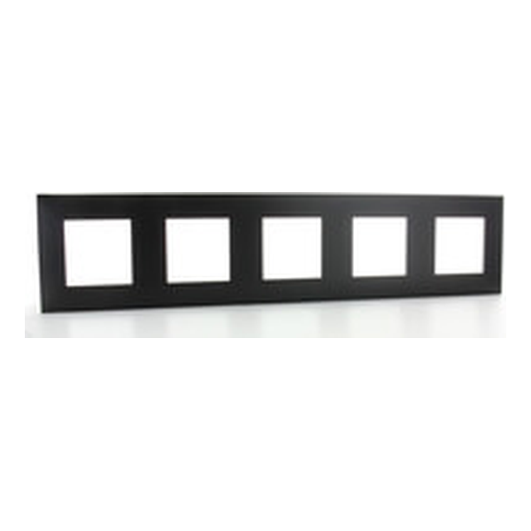 Plaque quintuple horizontale - Entraxe 71mm - Valena Next - Noir - Legrand