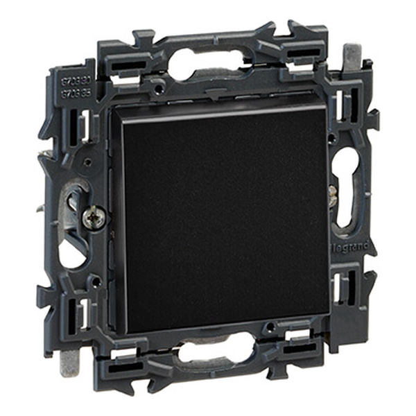 [LEG741747] Bouton poussoir simple 6A - Connexion rapide - Valena Next - Noir - Legrand