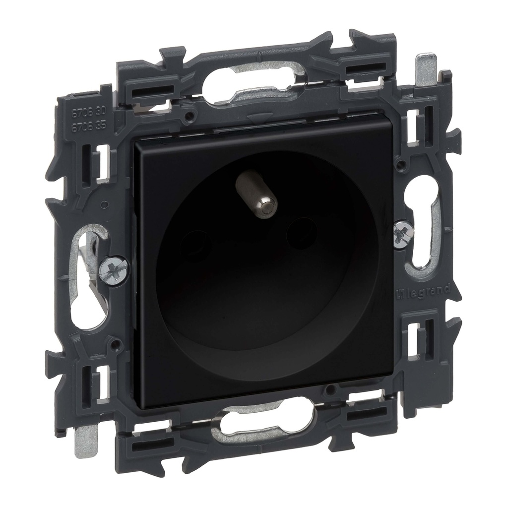 Prise avec terre 16A - Connexion rapide - Valena Next Noir - Legrand