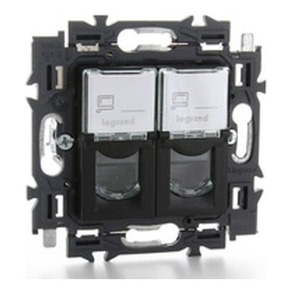[LEG741771] Prise informatique RJ45 - Double - UTP6 - Valena Next - Noir - Legrand