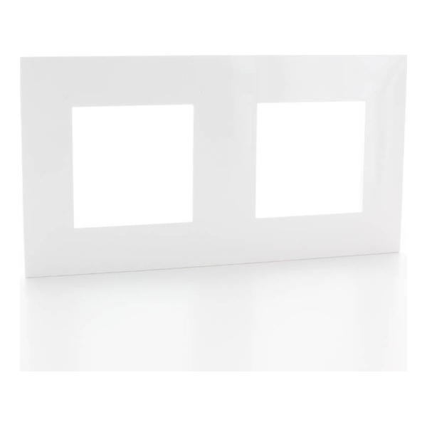 [LEG741102] Plaque double horizontale - Entraxe 71mm - Valena Next - Blanc - Legrand