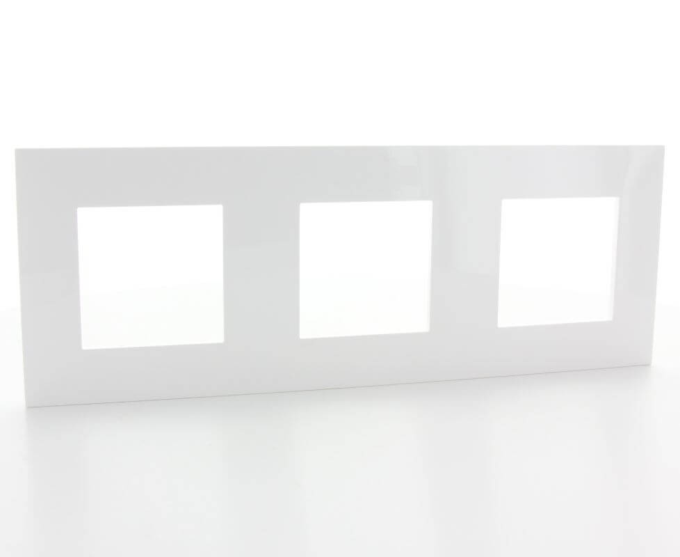 Plaque triple horizontale - Entraxe 71mm - Valena Next - Blanc - Legrand
