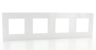 Plaque quadruple horizontale - Entraxe 71mm - Valena Next Blanc - Legrand
