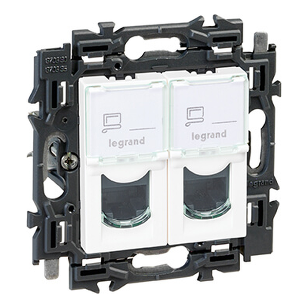 Prise informatique RJ45 - Double - UTP6 - Valena Next - Blanc - Legrand