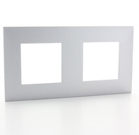 Plaque double horizontale - Entraxe 71mm - Valena Next - Alu - Legrand