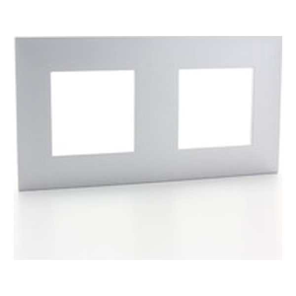 Plaque double horizontale - Entraxe 71mm - Valena Next - Alu - Legrand