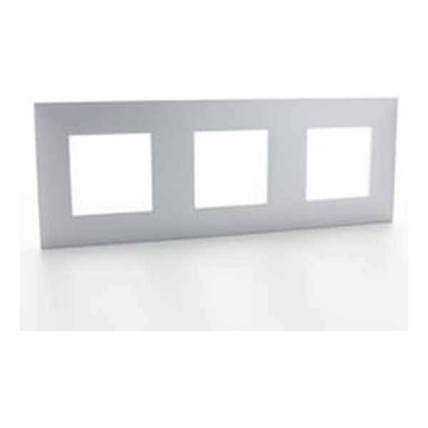 Plaque triple horizontale - Entraxe 71mm - Valena Next - Alu - Legrand