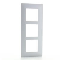 Plaque triple verticale - Entraxe 57mm - Valena Next - Alu - Legrand