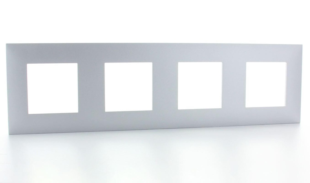 Plaque quadruple horizontale - Entraxe 71mm - Valena Next - Alu - Legrand