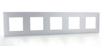 Plaque quintuple horizontale - Entraxe 71mm - Valena Next - Alu - Legrand