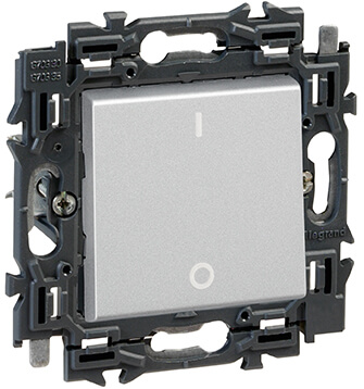 Interrupteur bipolaire 16A - Connection rapide - Valena Next - Alu - Legrand