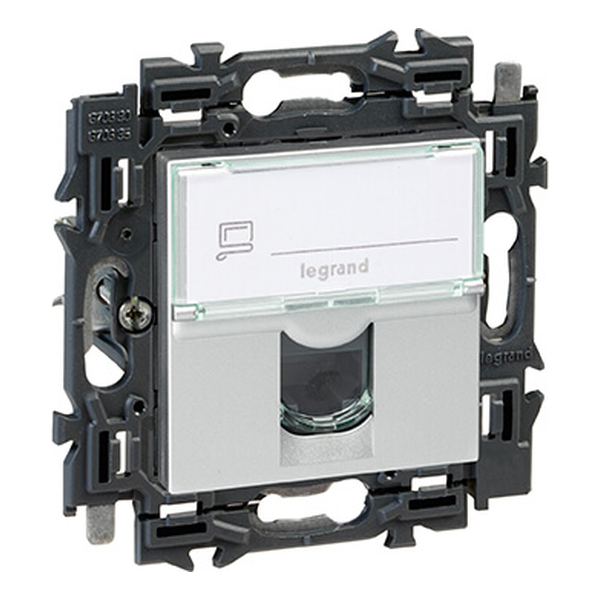 Prise informatique RJ45 - Simple - UTP6 - Valena Next - Alu - Legrand