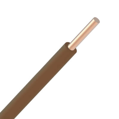Fil VOB rigide 1,5mm² - Brun - Rouleau de 100 mètres