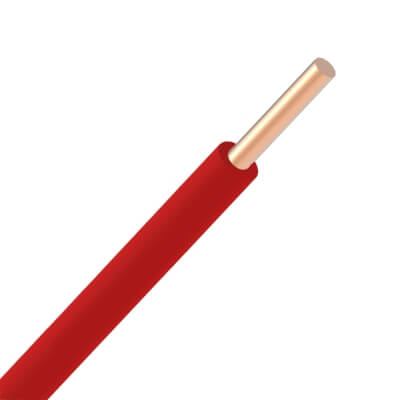 Fil VOB rigide 1,5mm² - Rouge - Rouleau de 100 mètres