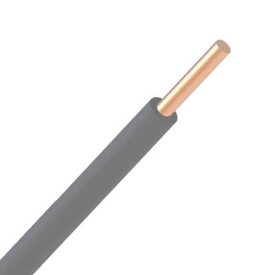 Fil VOB rigide 2,5mm² - Gris - Rouleau de 100 mètres