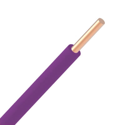 Fil VOB rigide 2,5mm² - Mauve - Rouleau de 100 mètres