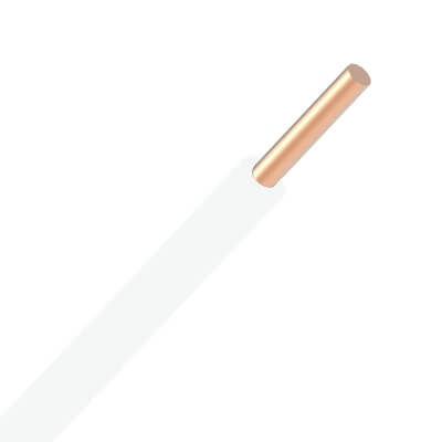 Fil VOB rigide 2,5mm² - Blanc - Rouleau de 100 mètres