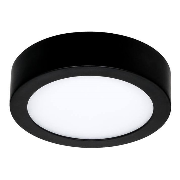 [UNIMN1458WBCCT] Applique / Plafonnier Led Moon 145 - Rond - 8W - 660lm - 2700/3000/4000K° - Ø14,5cm - IP54 - Noir - Uni-bright