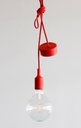 Suspension Pendula Silicon - E27 - Rouge - Belucca