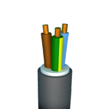 Câble XVB 3G1,5mm² - Bobine de 100 mètres