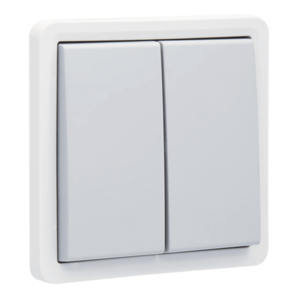 Double bouton poussoir Hydro - Quick Connect - Gris - IP55 -10A - 250V - Niko