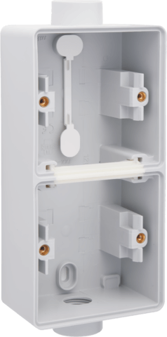 Boîte double verticale 2 entrées (1 haut / 1 bas) M20 Hydro - Gris - IP55 - Niko
