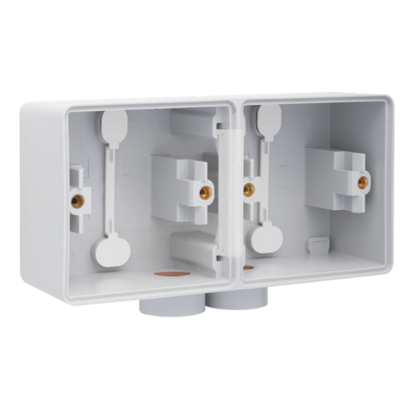 [NIK700-84802] Boîte double horizontale 2 entrées M20 Hydro - Gris  - IP55 - Niko