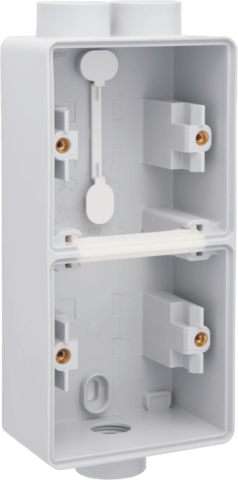 Boîte double verticale 3 entrées (2 haut / 1 bas) M20 Hydro - Gris  - IP55 - Niko