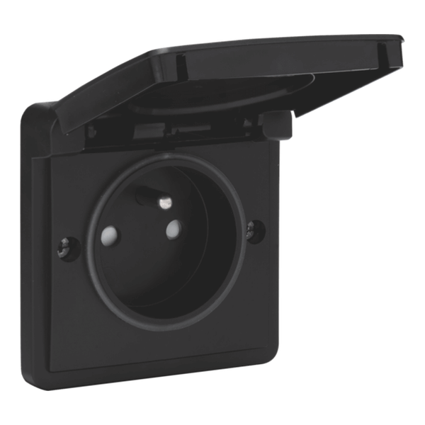 Prise mono Hydro 2P+T - Quick Connect - Noir - IP55 16A - 250V - Niko