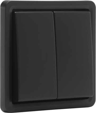Double bouton poussoir Hydro - Quick Connect - Noir - IP55 -10A - 250V - Niko