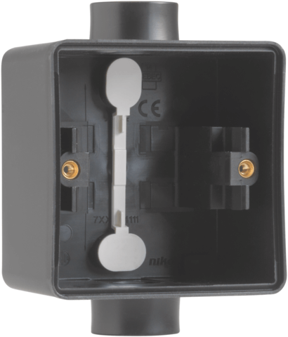Boîte simple 2 entrées (1 haut / 1 bas) M20 Hydro - Noir - IP55 - Niko