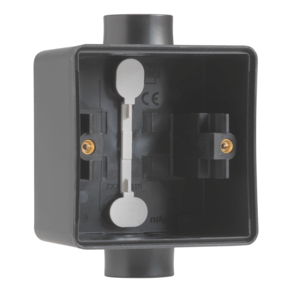 [NIK761-84111] Enkelvoudige doos 2 ingangen (1 boven / 1 onder) M20 Hydro - Zwart - IP55 - Niko
