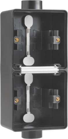 Boîte double verticale 2 entrées (1 haut / 1 bas) M20 Hydro - Noir - IP55 - Niko