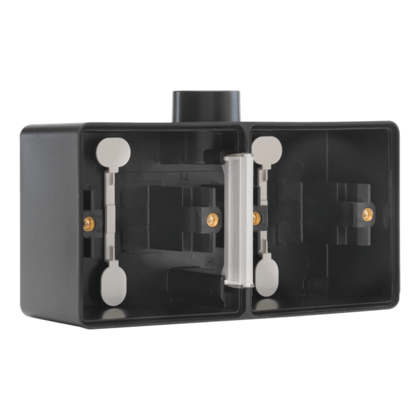 [NIK761-84801] Boîte double horizontale 1 entrée M20 Hydro - Noir - IP55 - Niko