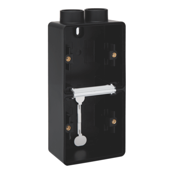 [NIK761-84202] Boîte double verticale 2 entrées M20 Hydro - Noir  - IP55 - Niko