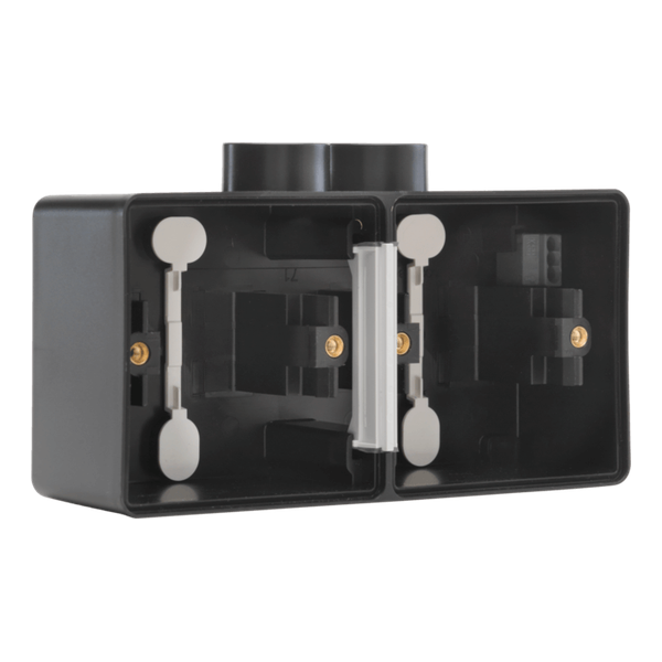 [NIK761-84802] Boîte double horizontale 2 entrées M20 Hydro - Noir  - IP55 - Niko