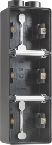 Boîte triple verticale 2 entrées M20 Hydro - Noir  - IP55 - Niko