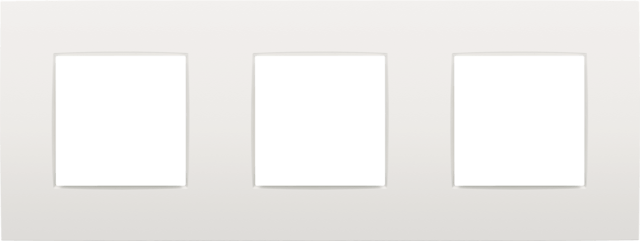 Plaque triple horizontale - Entraxe 71mm - Intense White - Niko