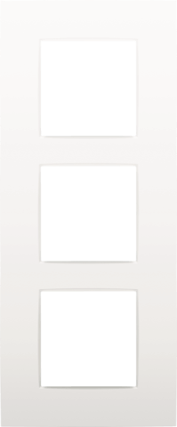 Plaque triple verticale - Entraxe 60mm - Intense White - Niko