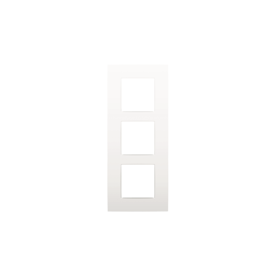 [NIK120-76300] Plaque triple verticale - Entraxe 60mm - Intense White - Niko