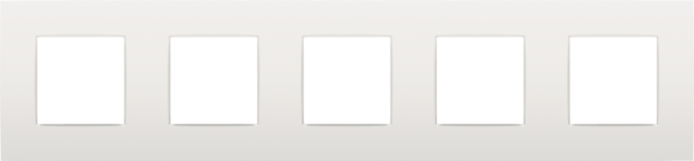 Plaque quintuple - Entraxe 71mm - Intense White - Niko