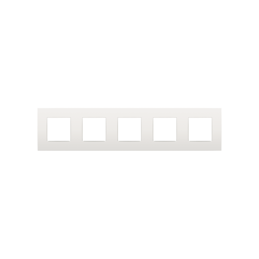 Plaque quintuple - Entraxe 71mm - Intense White - Niko