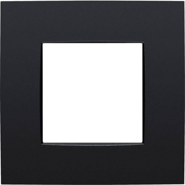 Enkelvoudige afdekplaat - Intense Matt Black Coated - Niko