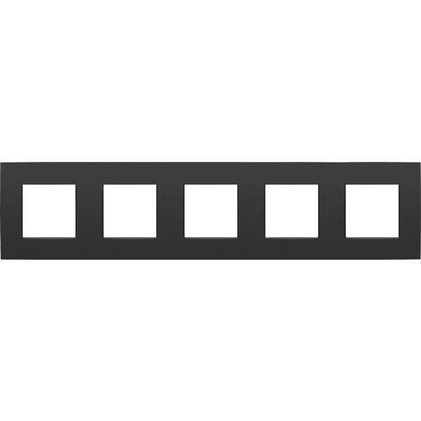 Plaque quintuple - Entraxe 71mm - Intense Matt Black Coated - Niko