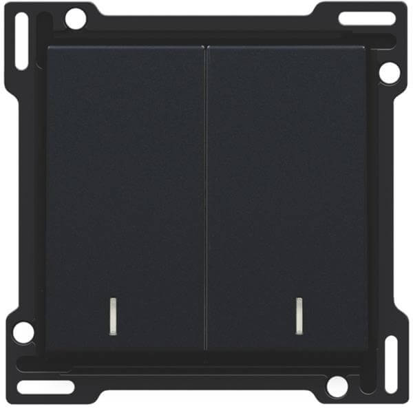 Manette double avec témoins - Black coated (Noir mat)  - Niko